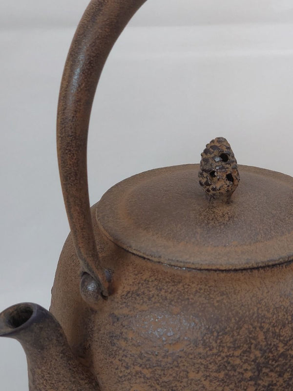 Vase de sable en fer avec motif de pin de Natsume